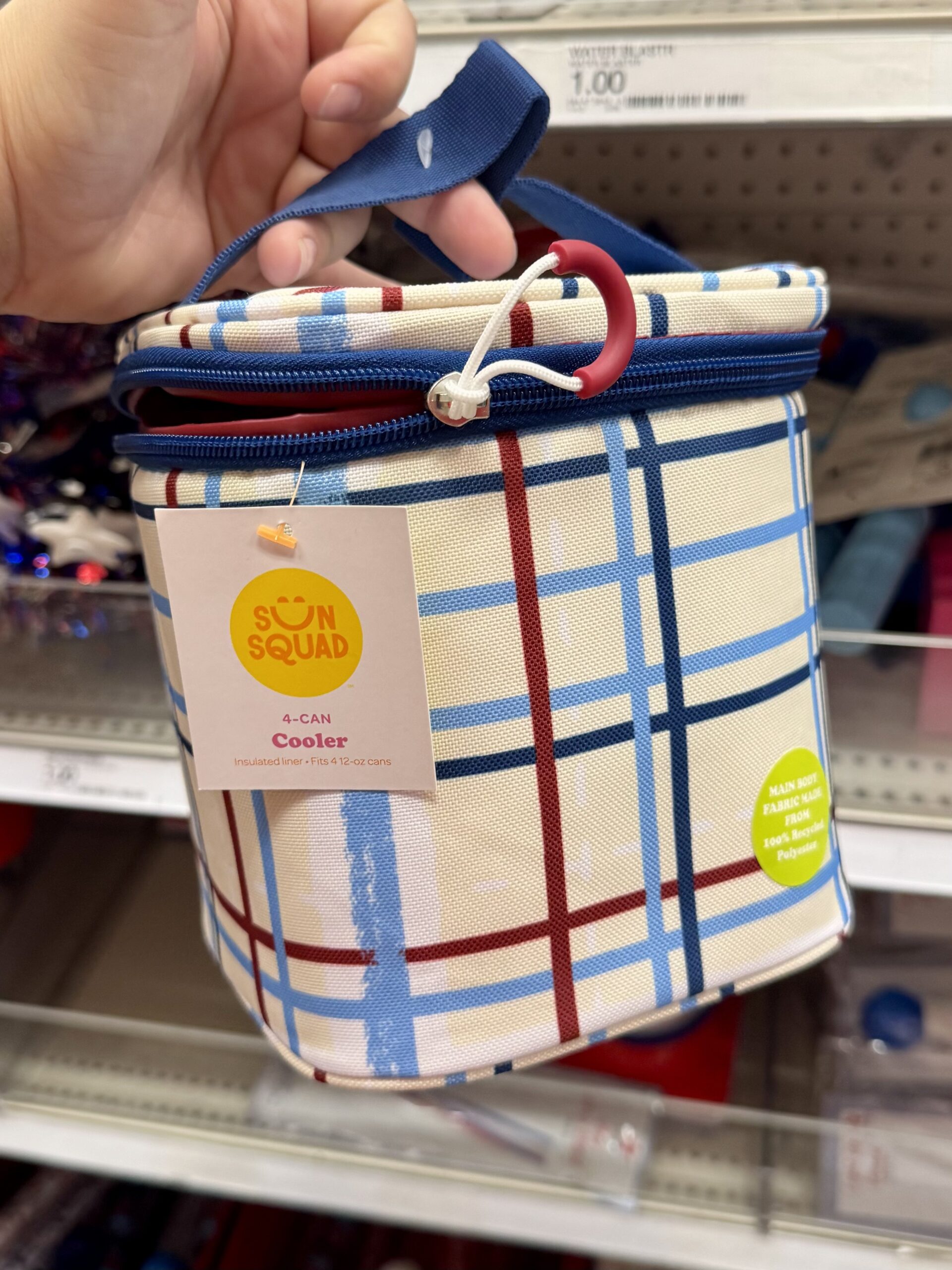 4 Cans/3.1qt Soft Sided Personal Cooler Blue - Sun Squad™ - in store