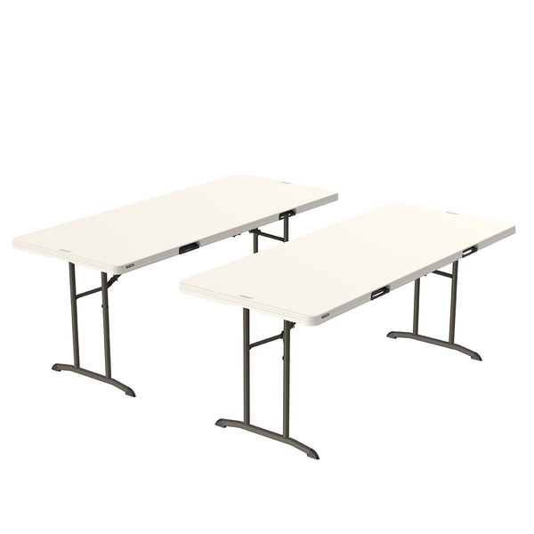 Lifetime Commercial 6-Foot Fold-in-Half Tables (2-Pack) – $135