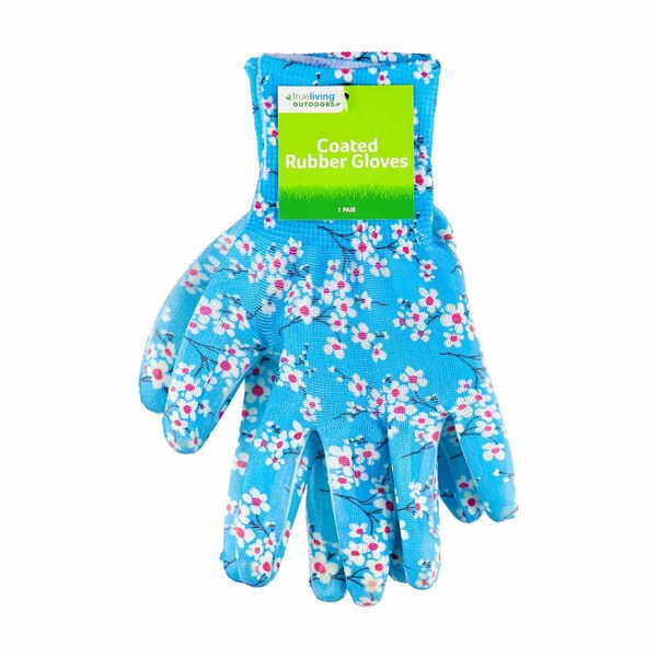 True Living Outdoors Coated Rubber Garden Gloves, 1 Pair Assorted - $1