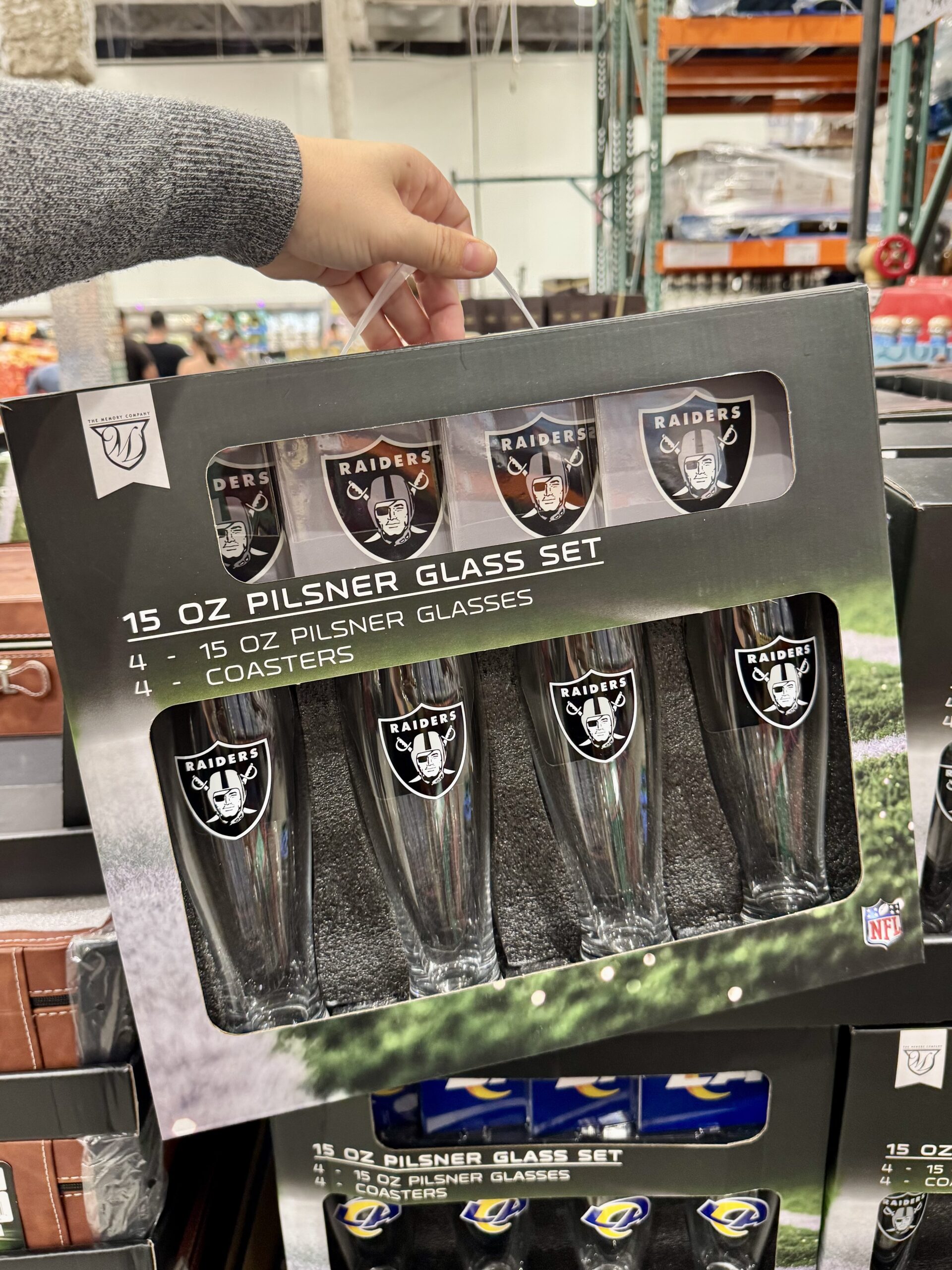 The Memory Company NFL 15oz Pilsner Glass Set