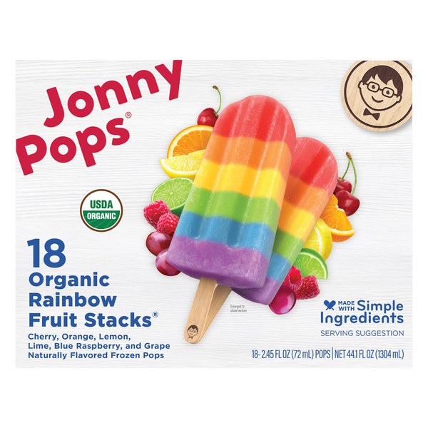 7. The Elevated Fruit Pop: Jonny Pops Organic Rainbow Fruit Stacks