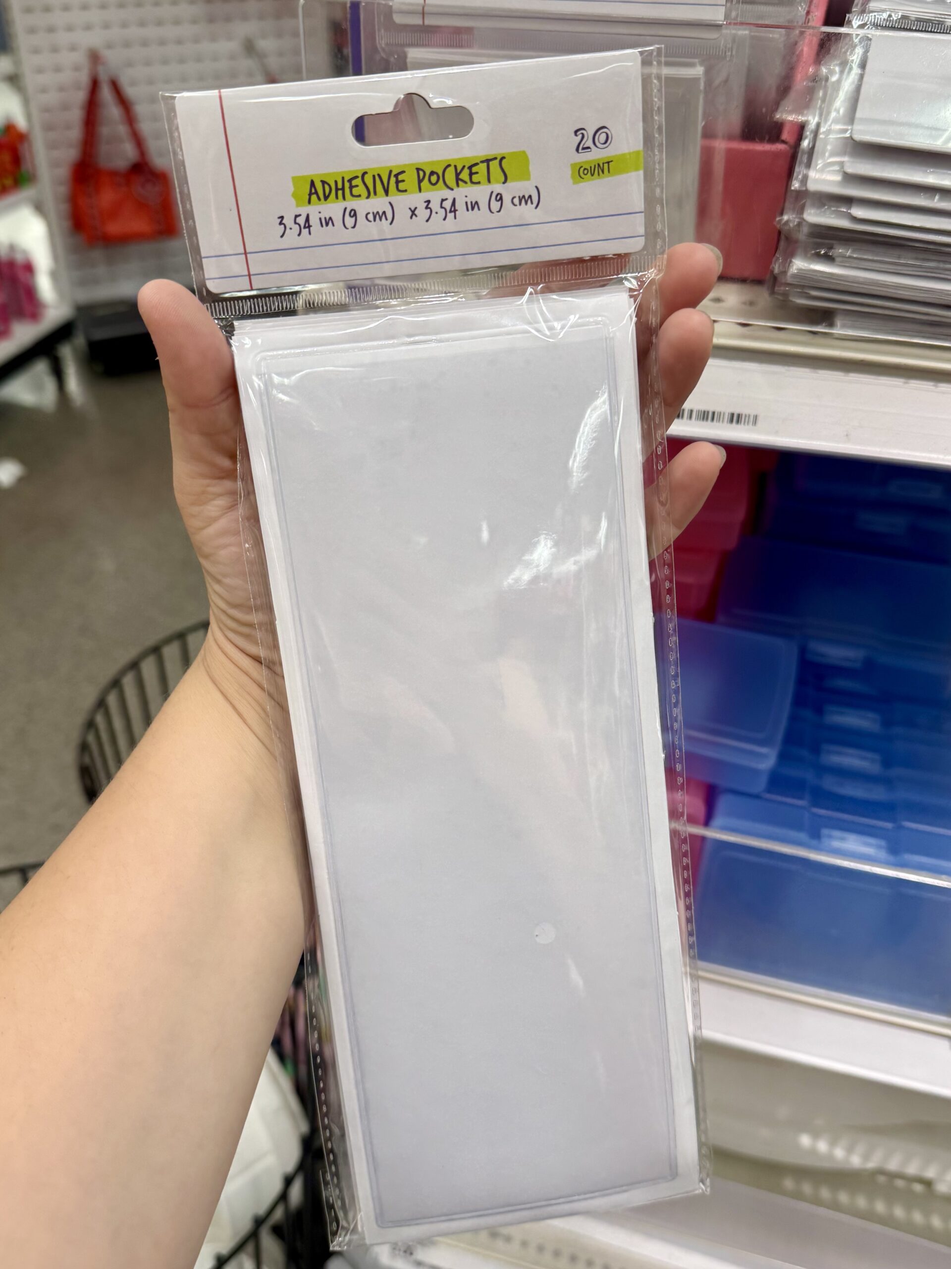 Adhesive Pockets - in store