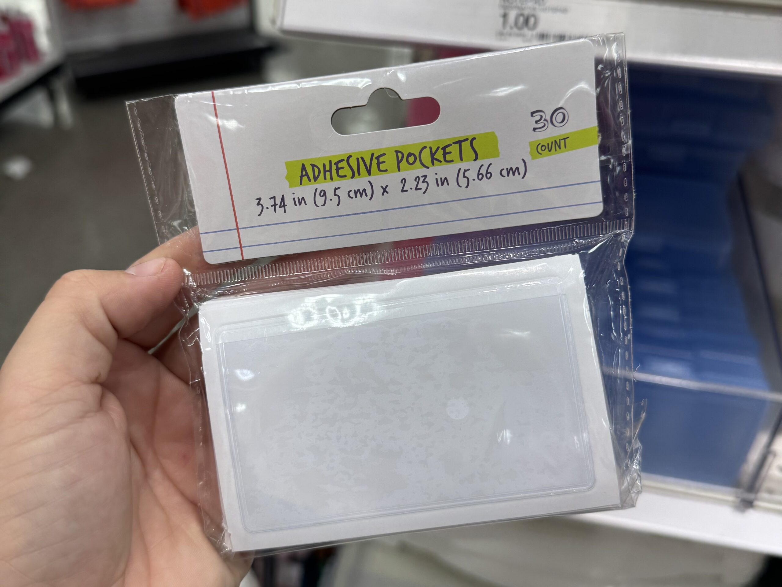 Adhesive Pockets - in store