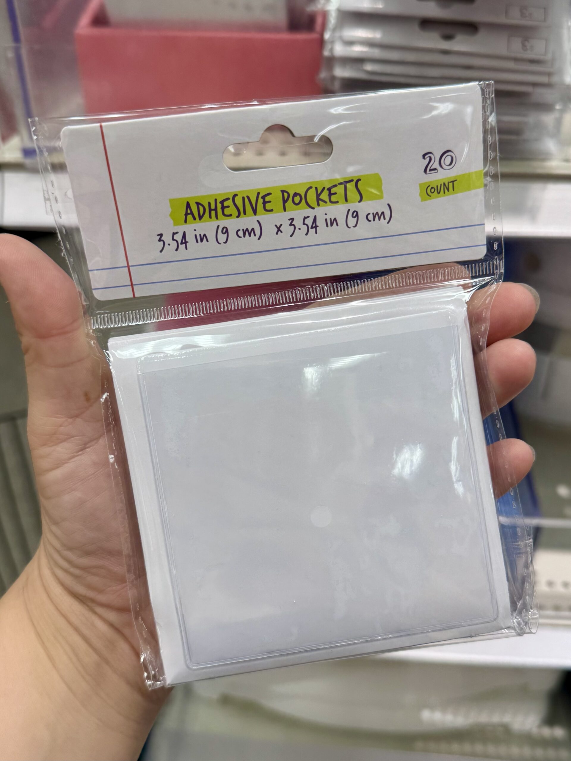 Adhesive Pockets - in store