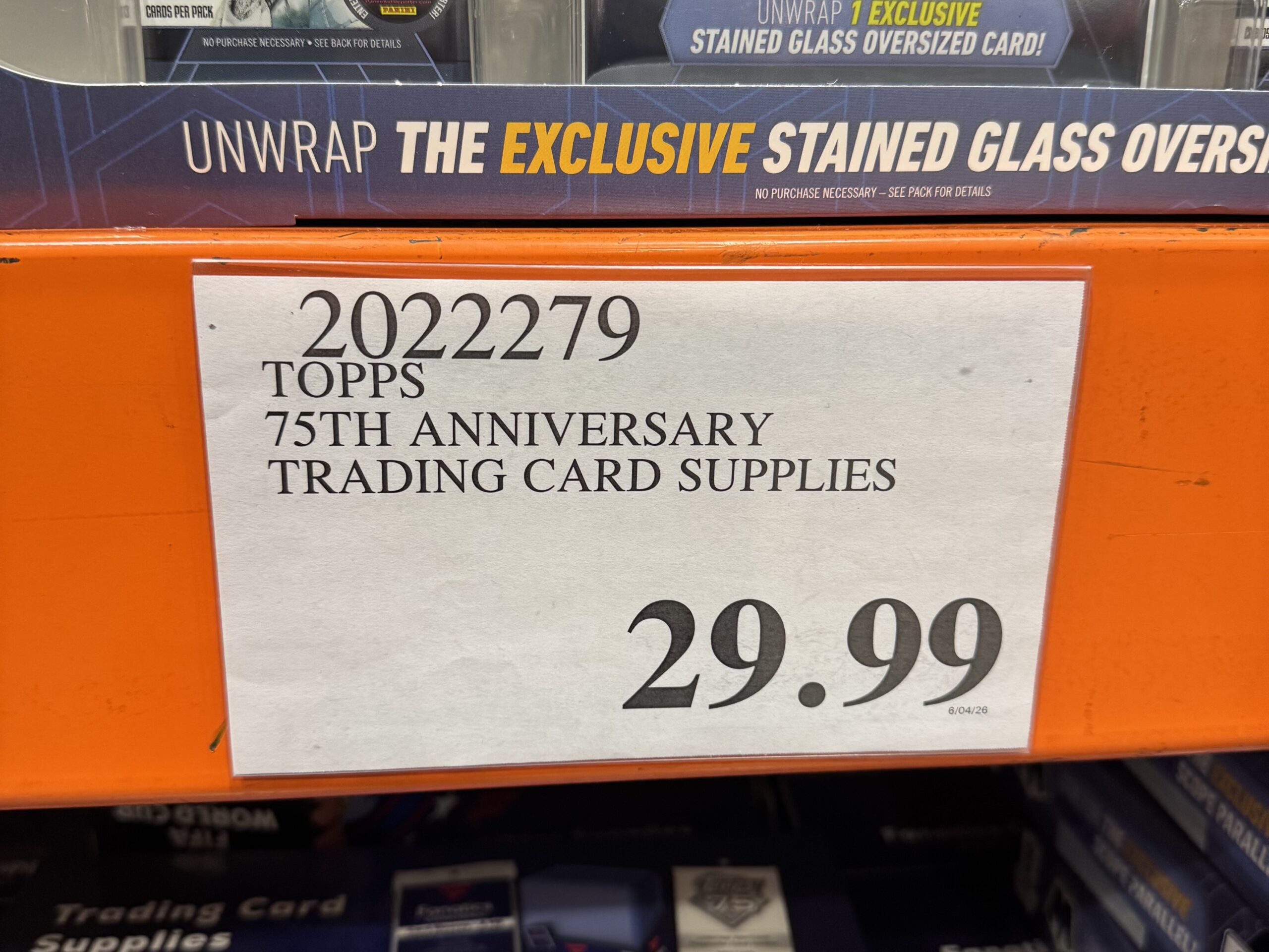 Topps Trading Card Supplies Essentials Box - price tag