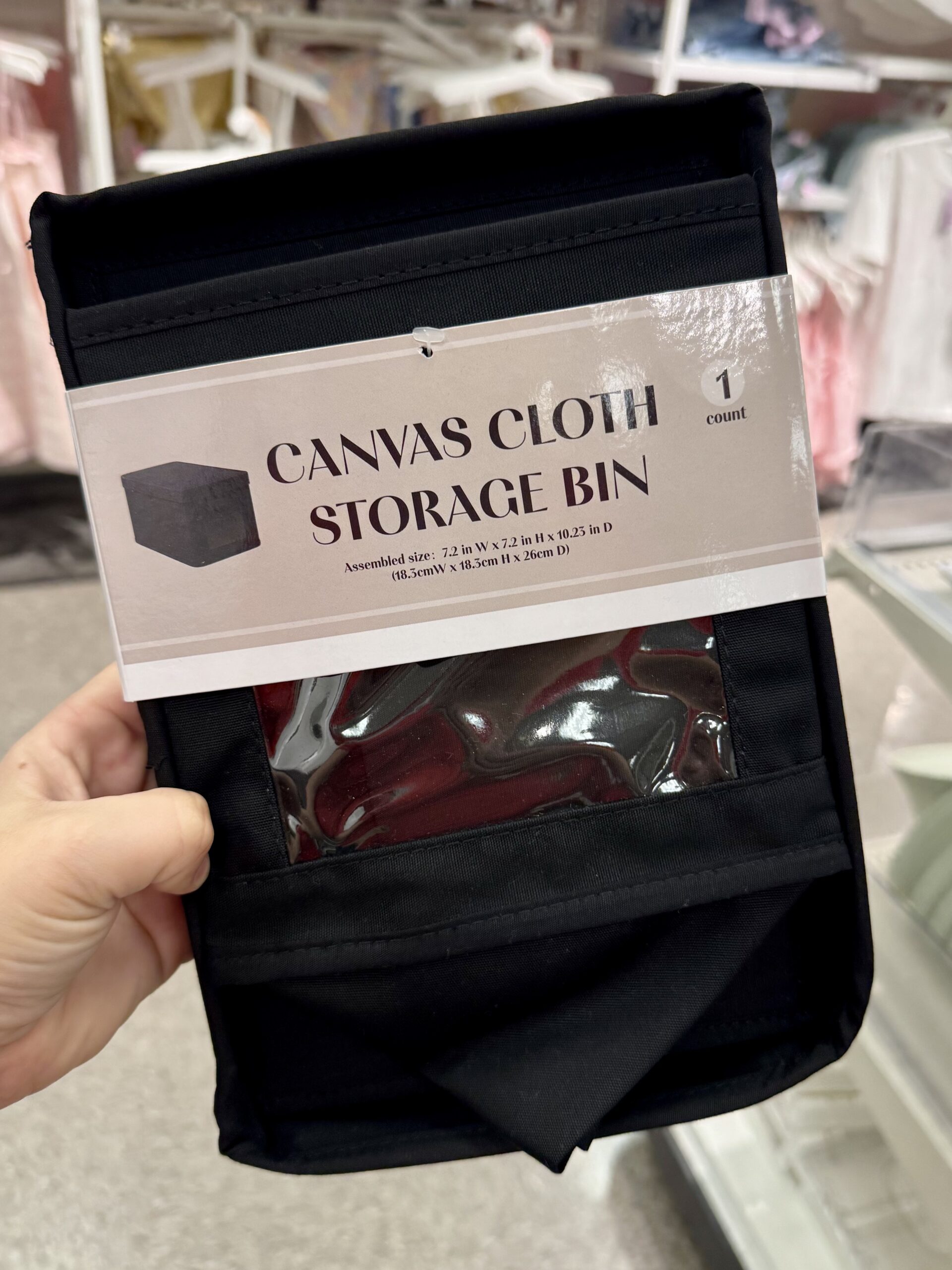 Canvas Cloth Storage Bin - in store
