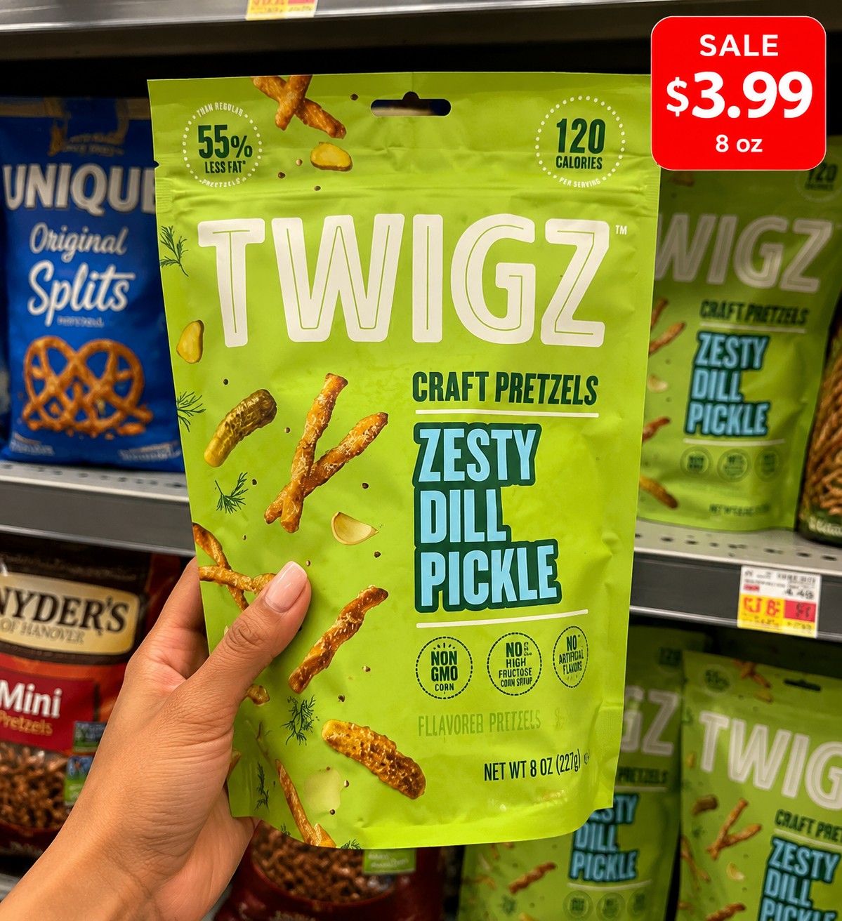 TWIGZ CRAFT PRETZELS ZESTY DILL PICKLE