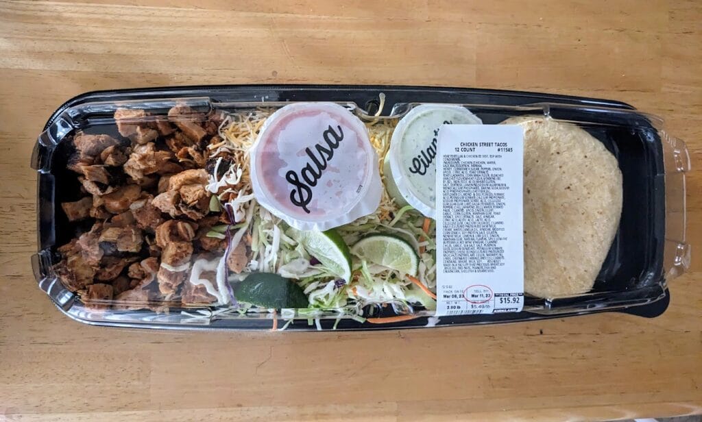 Kirkland Signature Chicken Street Taco Kit 12-pack - Costco deli meal kit