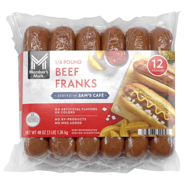 Member's Mark Jumbo Beef Franks (3 lbs / 12-Count) - Reg: N/A -> $13.00