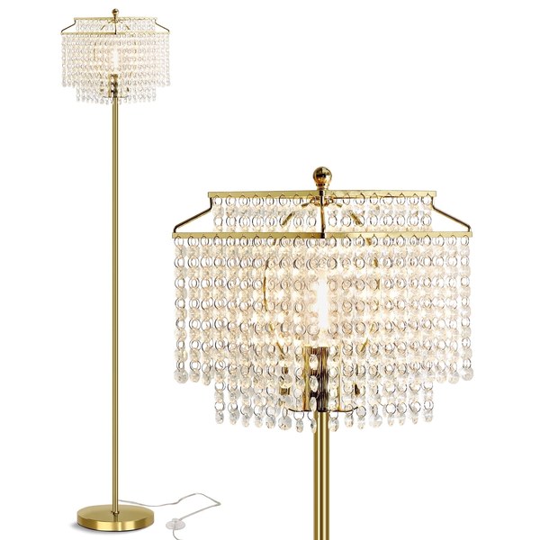 Natyswan Crystal Floor Lamp - $60