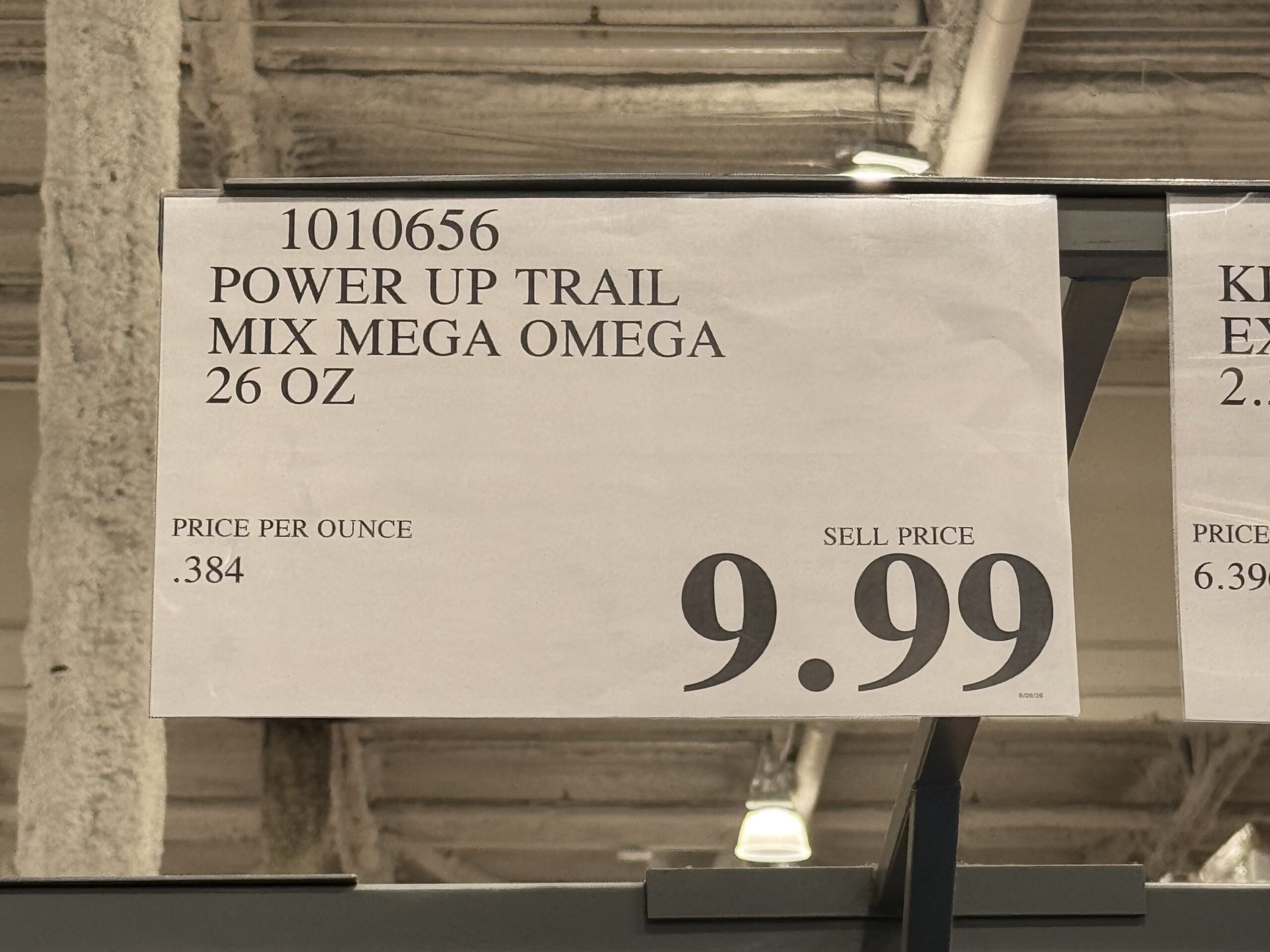 Power Up Premium Trail Mix Mega Omega - price tag