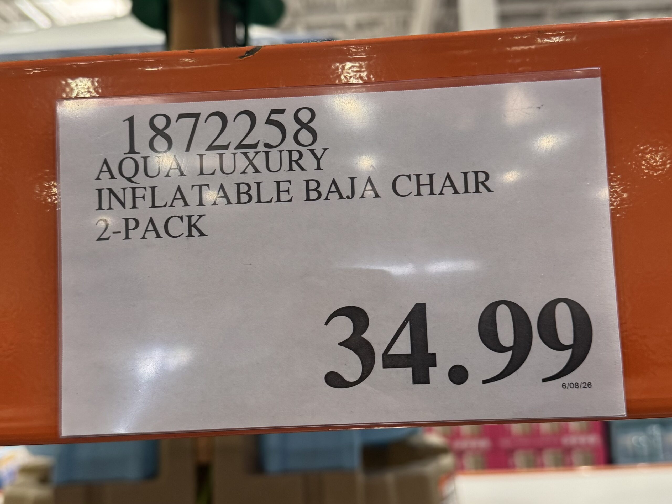 Aqua Inflatable Pool Chair - price tag