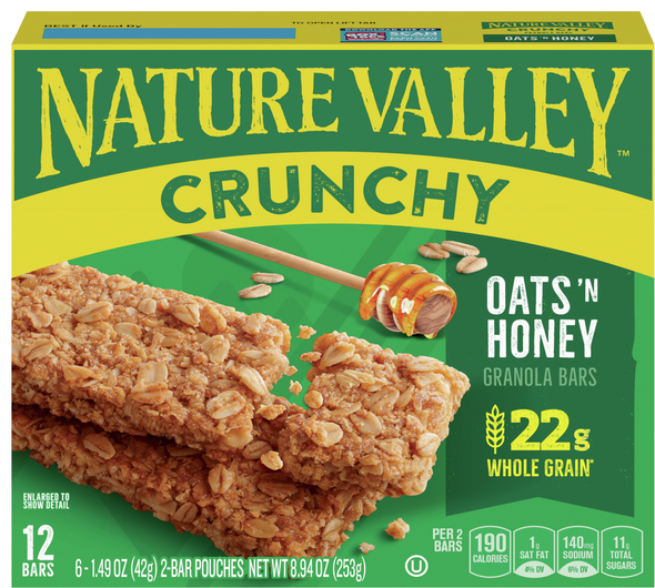 Nature Valley Crunchy Oats 'n Honey Granola Bars - 12 ct