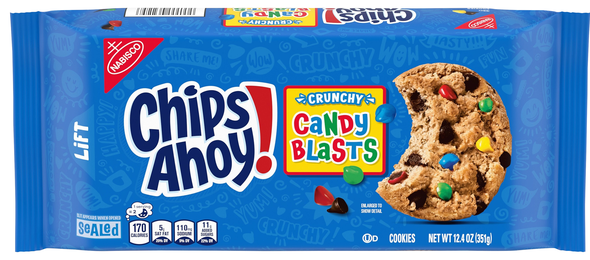 Nabisco Chips Ahoy! Candy Blasts Crunchy Chocolate Chip Cookies