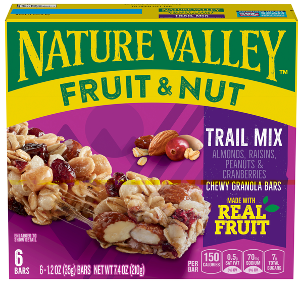 Nature Valley Chewy Fruit & Nut Trail Mix Bars - 6 ct