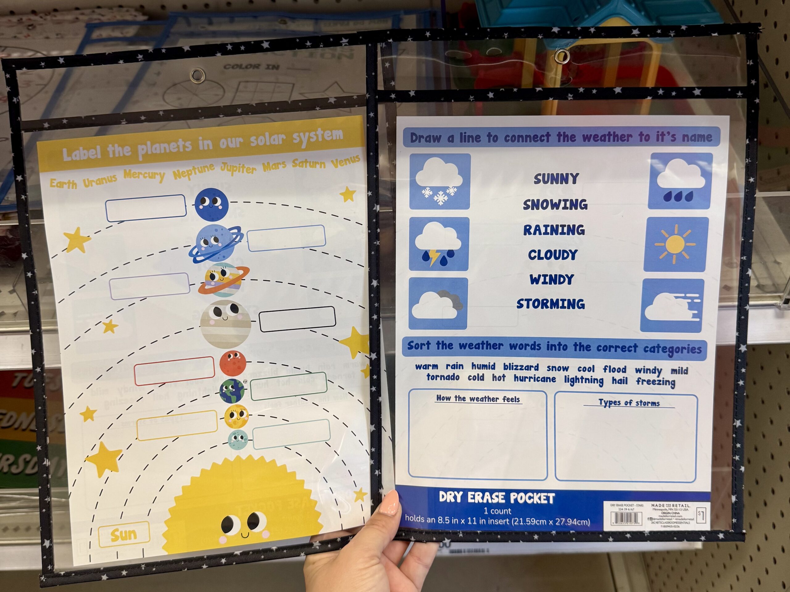 Made For Retail Dry Erase Pocket - in store