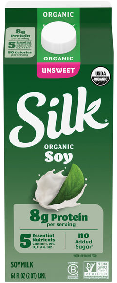Silk Organic Unsweetened Soymilk Refrigerated