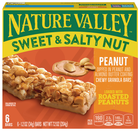 Nature Valley Sweet & Salty Nut Chewy Peanut Granola Bars - 6 ct