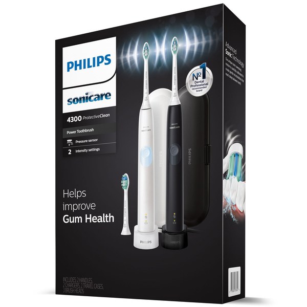 14. Philips Sonicare 4300 ProtectiveClean Power Toothbrush – $71 (new 5300 model ~$90)