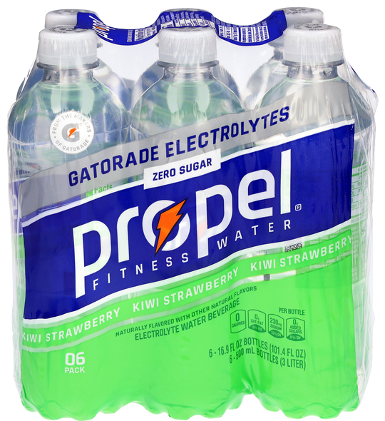 Propel Zero Sugar Kiwi Strawberry Electrolyte Water Beverage - 6 pk