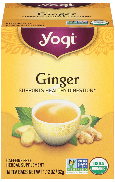 Yogi Organic Caffeine Free Ginger Herbal Tea Bags