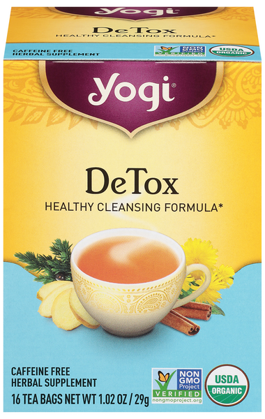 Yogi Organic Caffeine Free DeTox Herbal Tea Bags