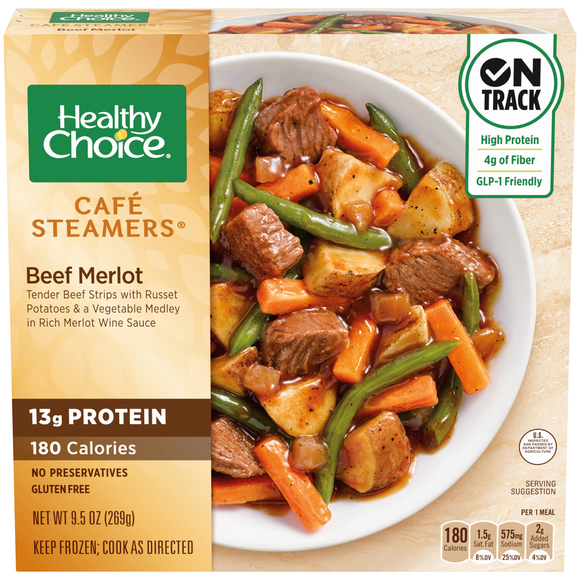 Healthy Choice Cafe Steamers Beef Merlot Frozen Meal