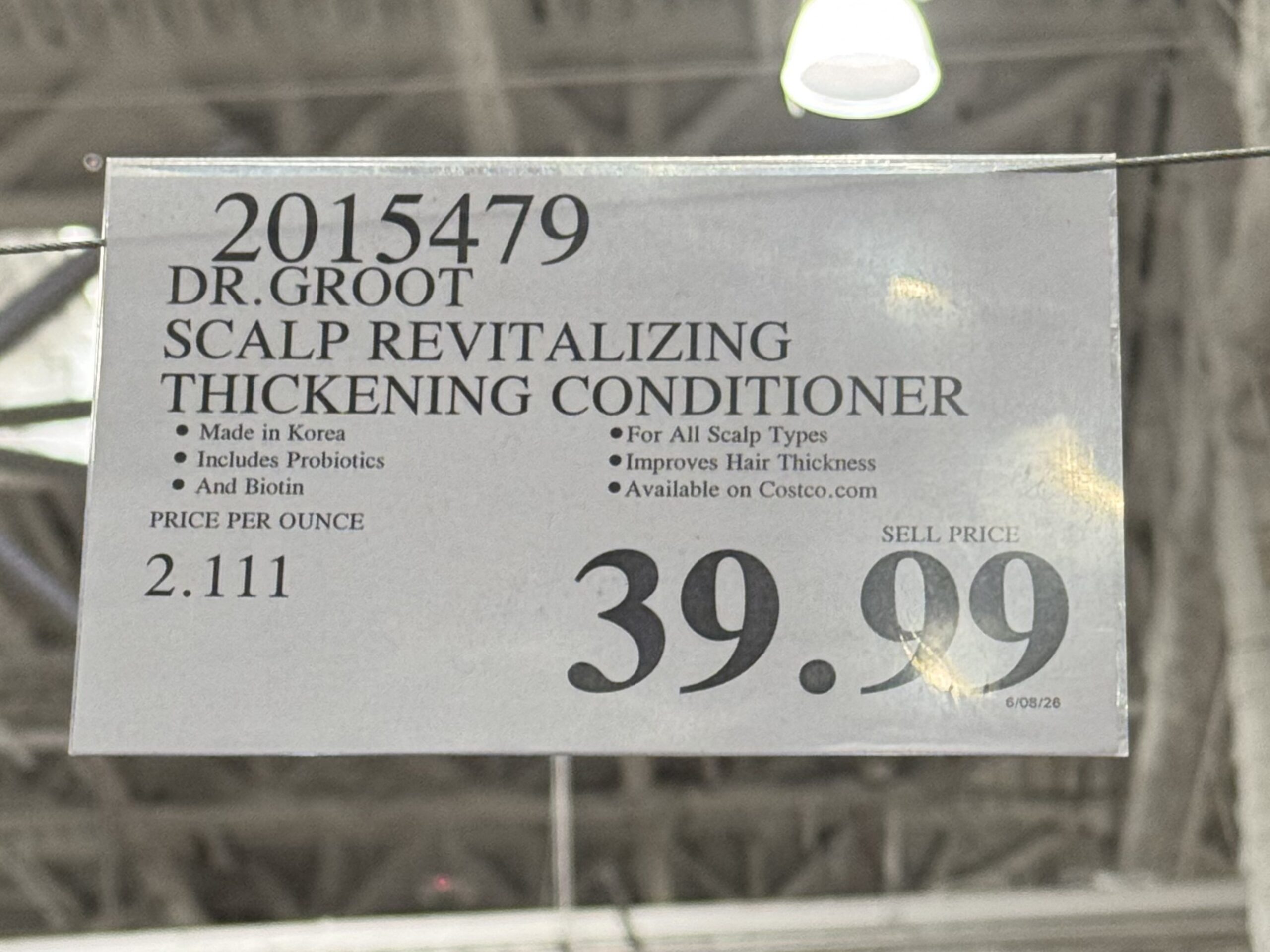 Dr. Groot Hair Thickening Conditioner - price tag