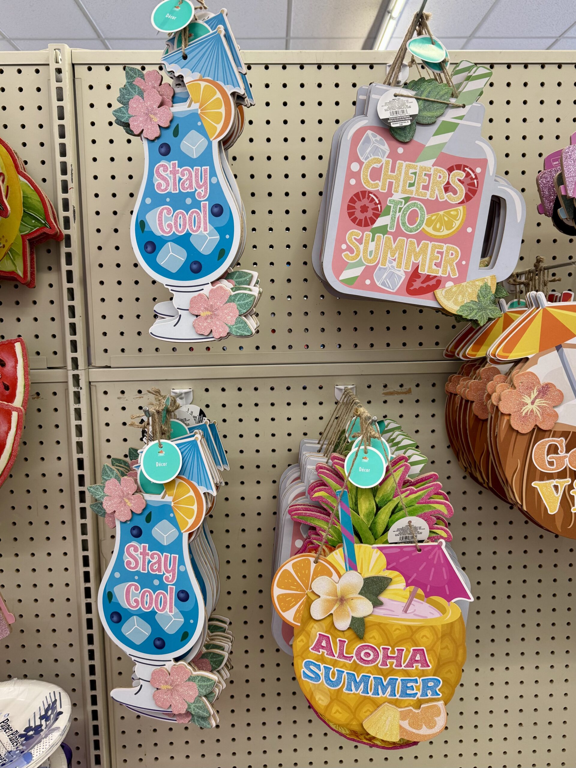 Summer Themed Decorations - in store