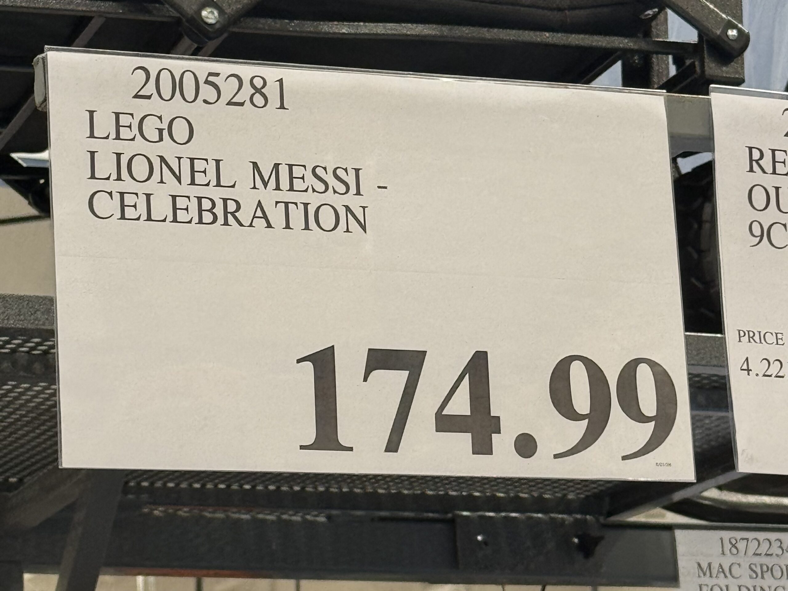 LEGO Lionel Messi - Celebration - price tag