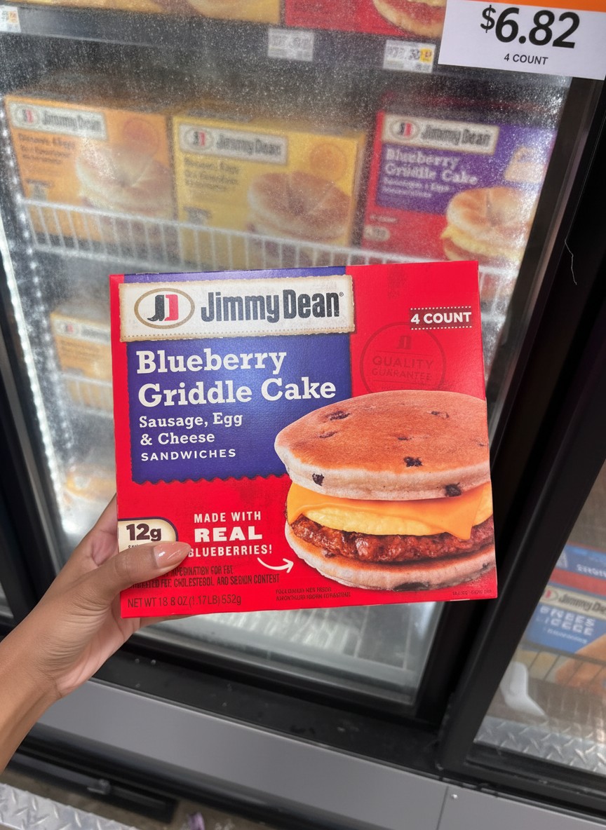 Jimmy Dean Blueberry Griddle Cake Sausage, Egg & Cheese Sandwiches