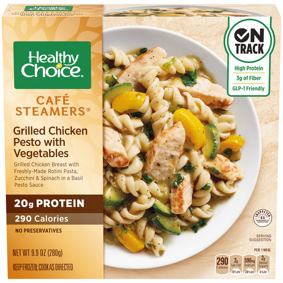 Healthy Choice Cafe Steamers Grilled Chicken Pesto/Vegetables Frozen Meal