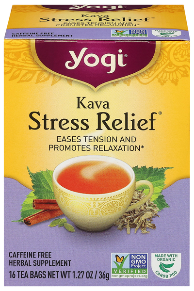 Yogi Caffeine Free Kava Stress Relief Herbal Tea Bags