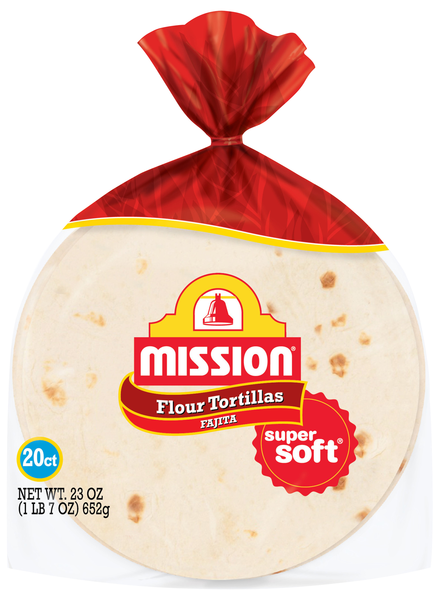 Mission Super Soft Fajita Flour Tortillas 8 Inch - 20 ct