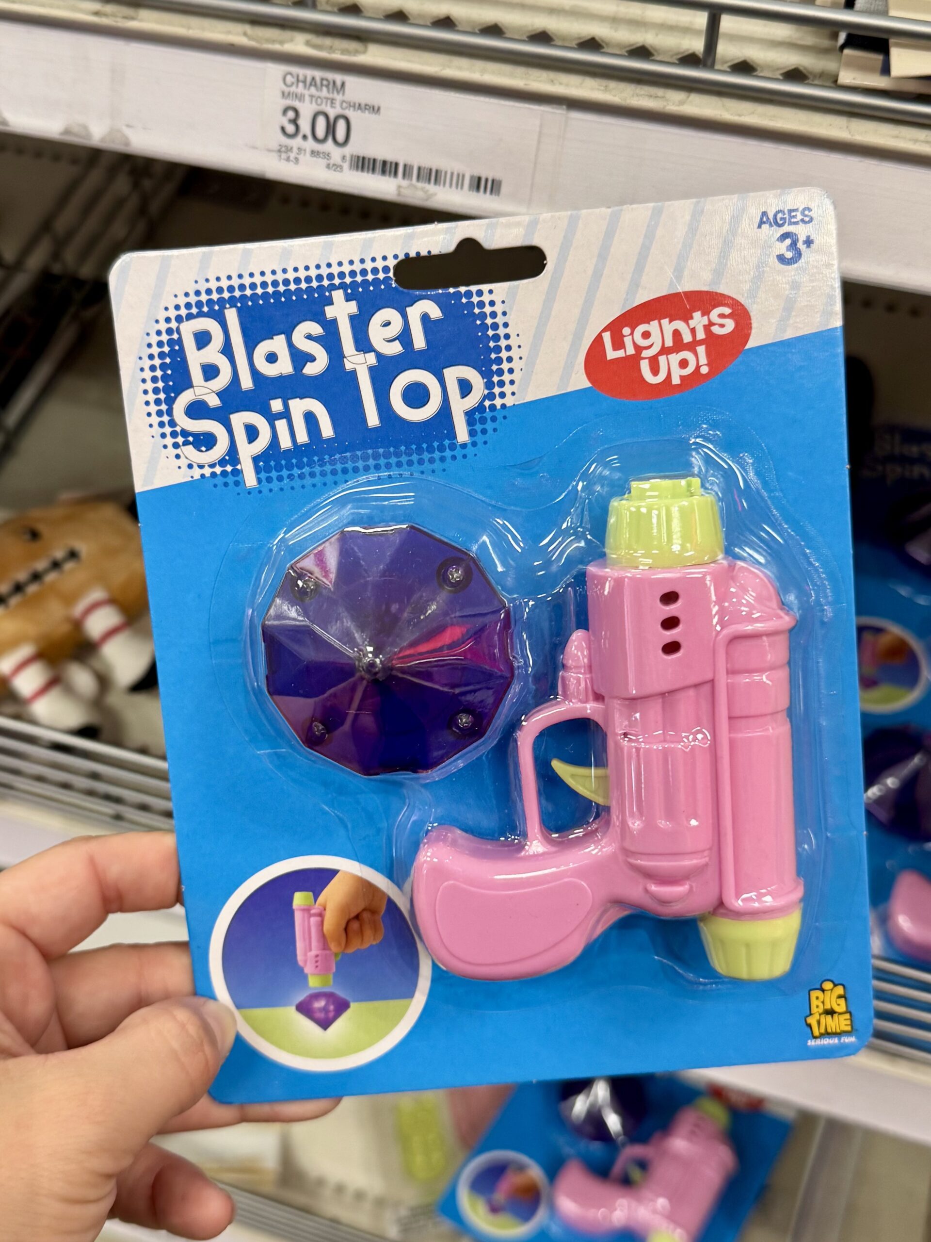 Big Time Toys Blaster Spinner Top Blue - in store