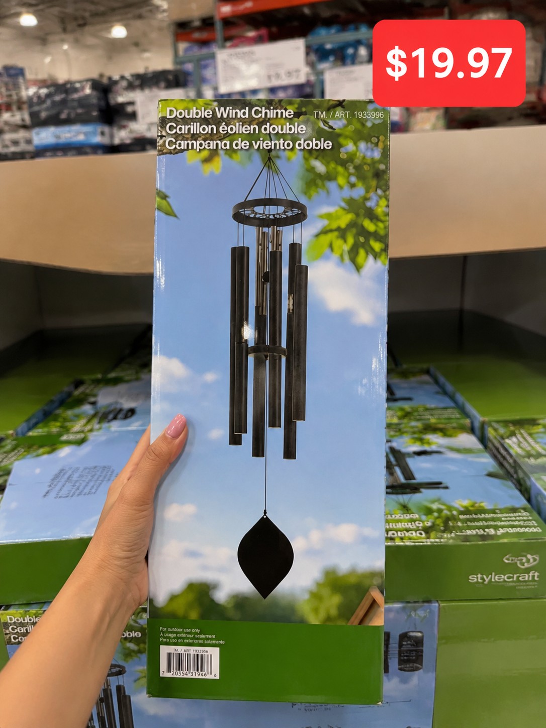 STYLECRAFT TWO-TONE DOUBLE WIND CHIME