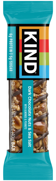 KIND Nuts & Spices Gluten Free Dark Chocolate Nuts & Sea Salt Bar