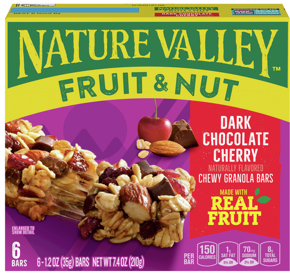 Nature Valley Chewy Dark Chocolate Cherry Granola Trail Mix Bars - 6 ct