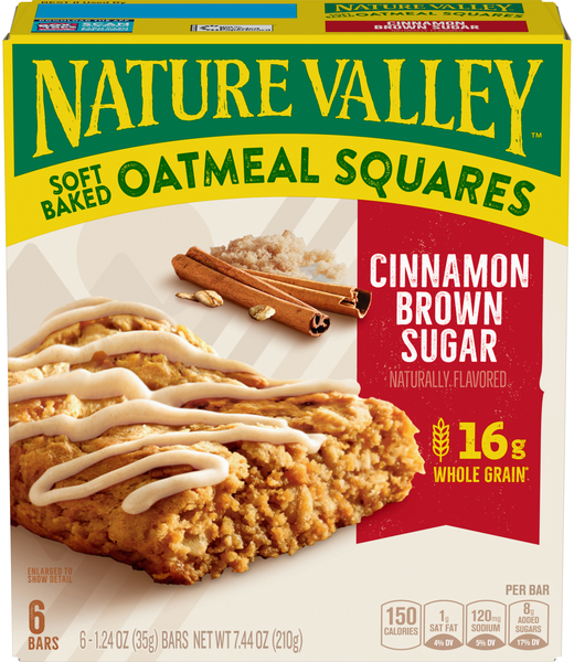 Nature Valley Cinnamon Brown Sugar Soft Baked Oatmeal Squares - 6 ct