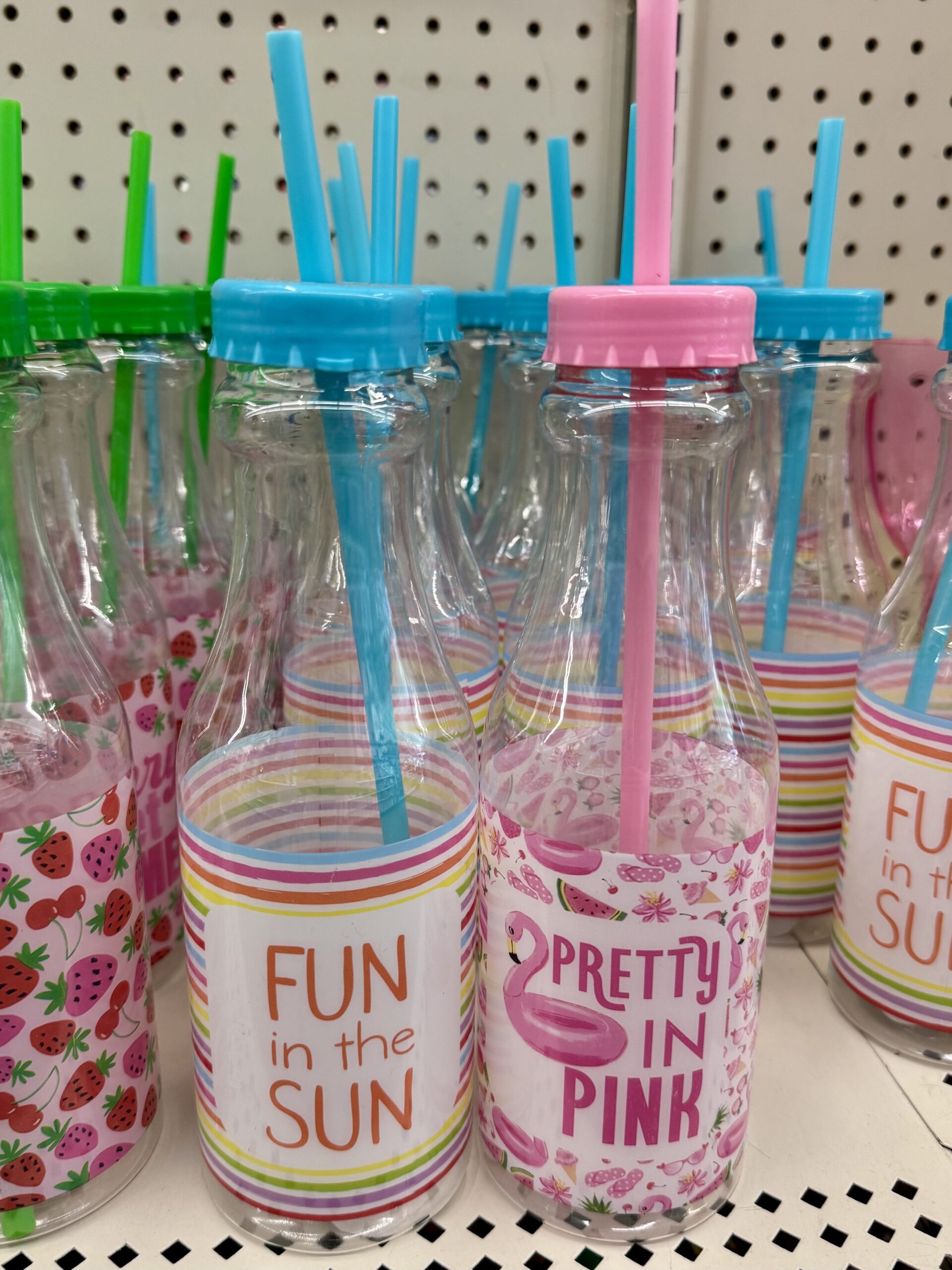 Glass Bottle with Straw - in store