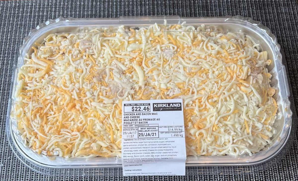 Kirkland Signature BBQ Chicken Mac & Cheese with Bacon — Costco prepared meal