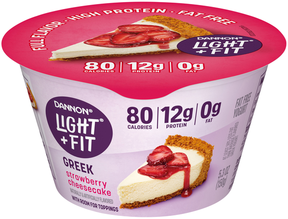 Dannon Light + Fit Fat Free Strawberry Cheesecake Greek Yogurt Cup