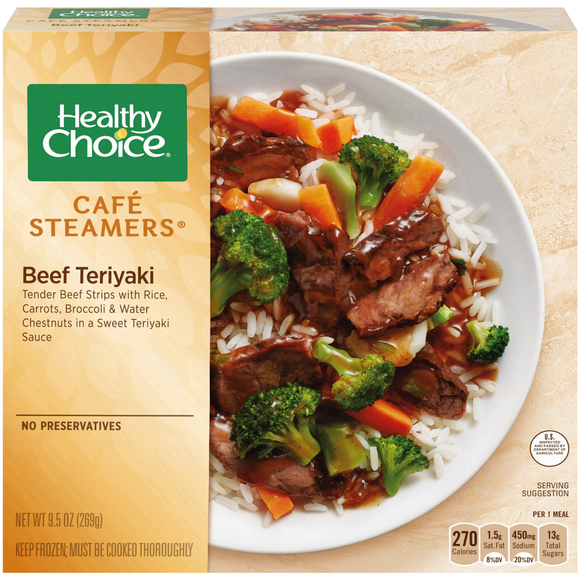 Healthy Choice Cafe Steamers Beef Teriyaki Frozen Meal