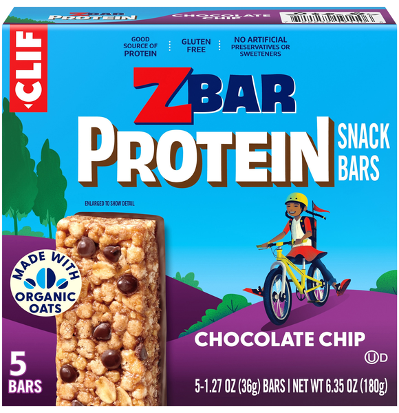 CLIF Zbar Chocolate Chip Protein Snack Bars - 5 ct