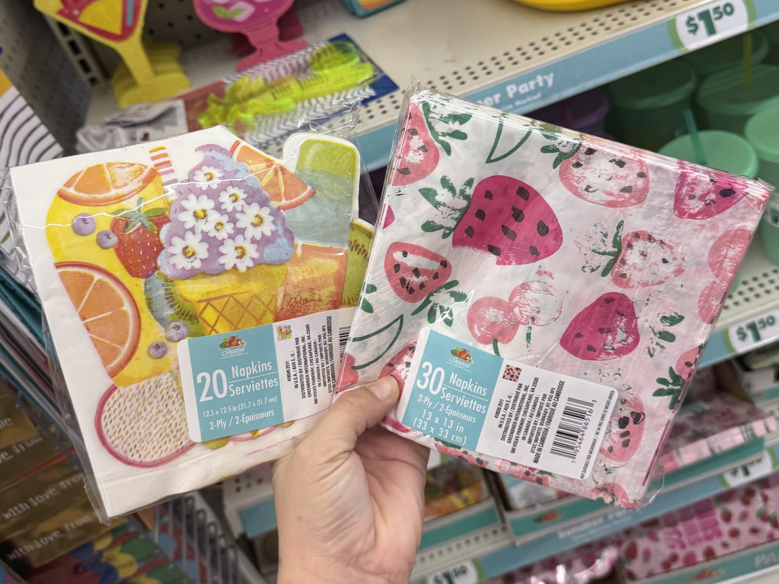 Summer Party Supplies - in store