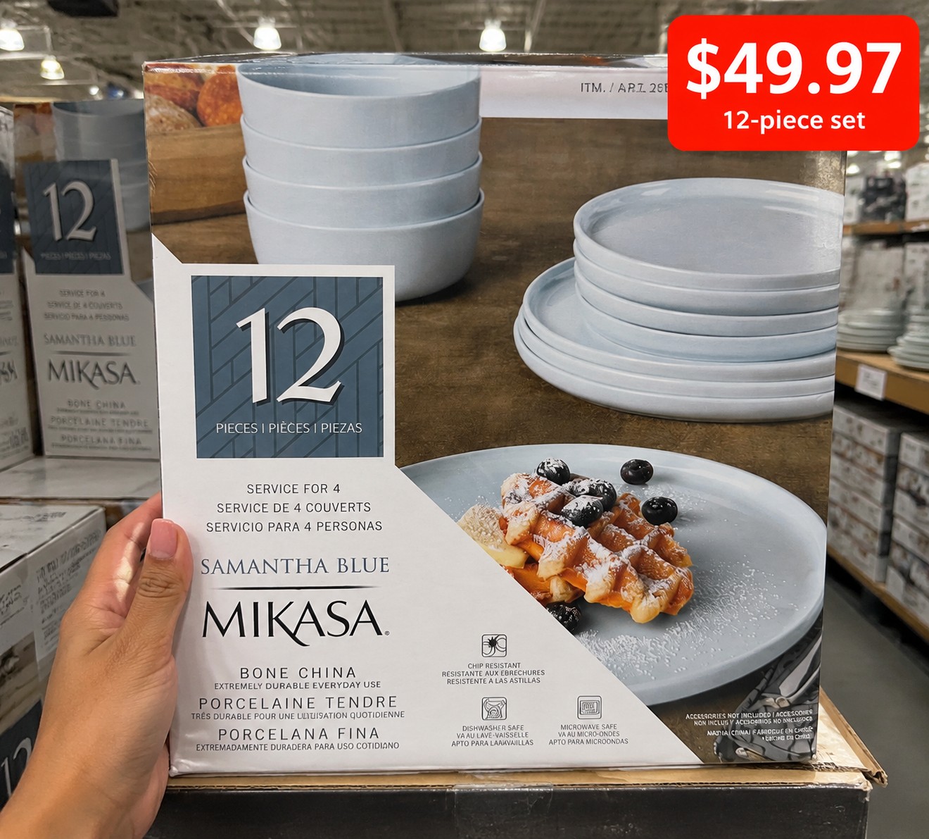 MIKASA 12-PIECE BONE CHINA DINNERWARE SET