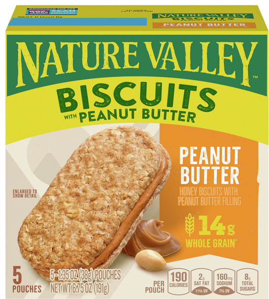 Nature Valley Peanut Butter Biscuits Bars - 5 ct