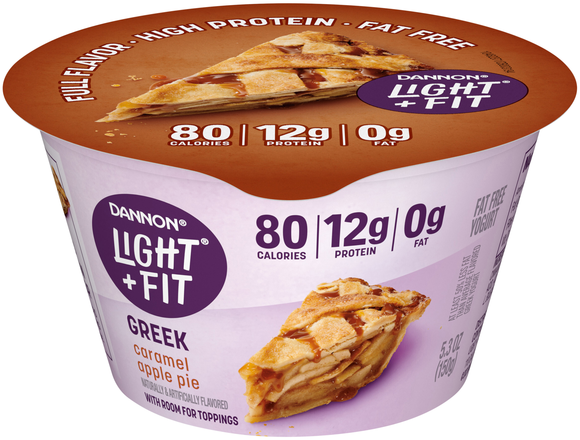 Dannon Light + Fit Fat Free Caramel Apple Pie Greek Yogurt Cup