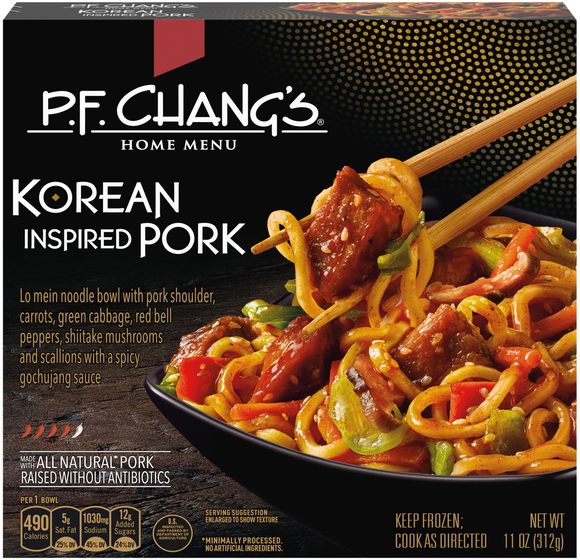 P.F. Chang's Home Menu Korean Inspired Pork Noodle Bowl Frozen Meal