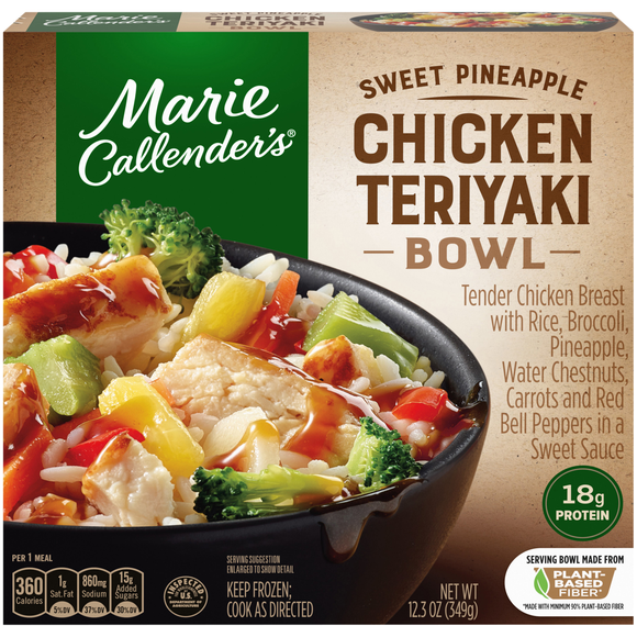 Marie Callender's Sweet Pineapple Chicken Teriyaki Rice Bowl Frozen Meal